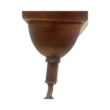 VL1099 Antique c1904 Brass Craftsman Pendant Sconce Sheffield Shade Restored - Image 5