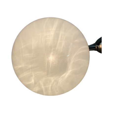 VL1112 Antique c1905 Nickel Plated Brass Sconce Cased Glass Globe Shade Restored - Image 7