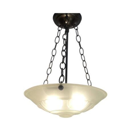 CL1009 Contempory Vianne Cast Glass Bowl Pendant Oil Rubbed Bronze c2006 - Image 2