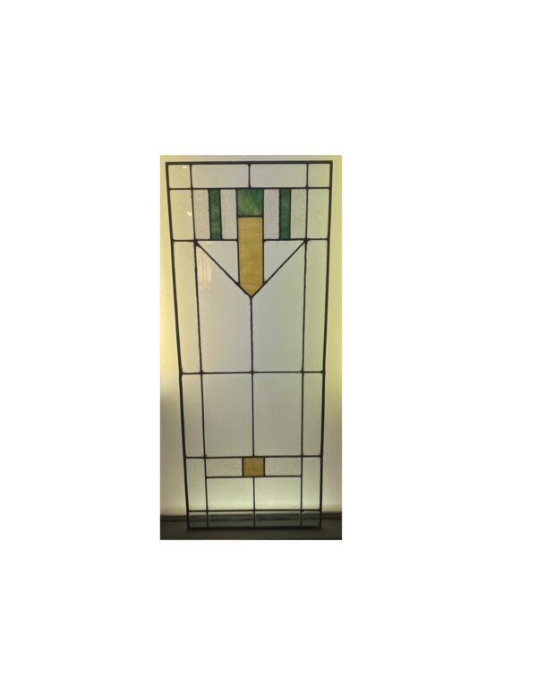 AG1006 Antique Vintage c1915 Craftsman Arts & Crafts Arrow Pattern Sidelight Restored