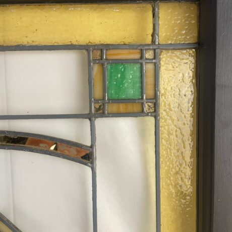 AG1018 Antique Vintage Chicago Bungalow Slag & Flash Glass Leaded Window c1920 - Image 6