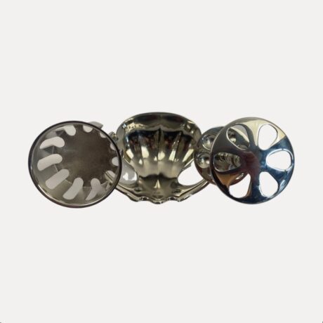 VBP1006 Antique c1900 Toothbrush Cup Tumbler Soap Holder The Triad Nickel Restored - Image 3