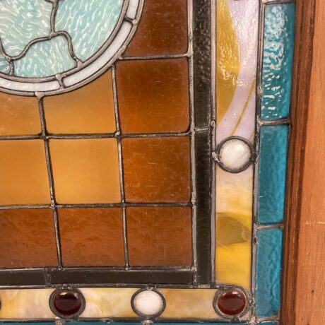 AG1045 Antique c1880 Aesthetic Era Victorian Arched Landing Window Jewels - Image 2