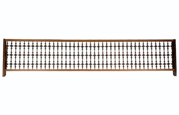 AC1005 Antique Aesthetic Era Victorian c1890 Oak Ball & Stick 65in. Fretwork Spandrel Mint