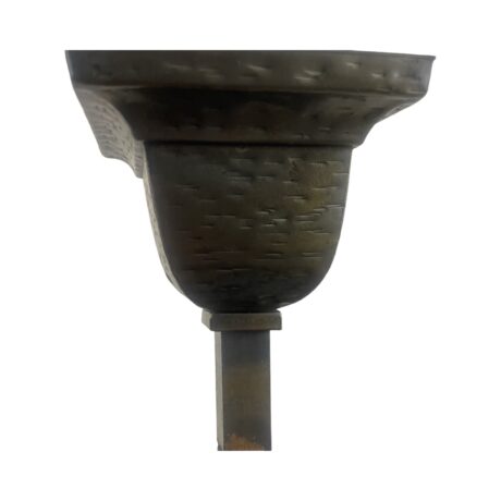 VL1109 Antique c1915 Craftsman Lantern Pendant Windmills Slag Glass Restored - Image 8