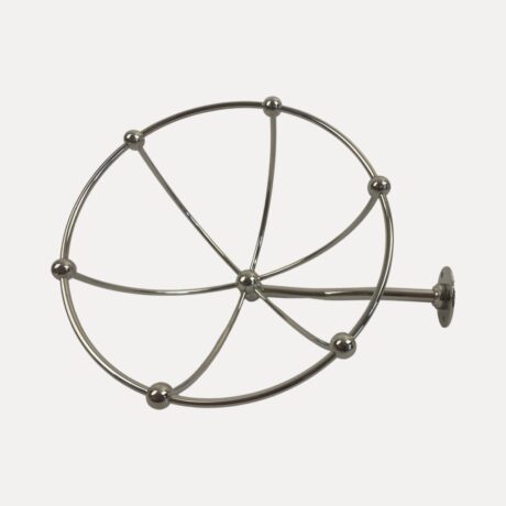 VBP1008 Antique c1910 Nickel Plated Brass 7” Wall Mount Sponge Holder - Image 4