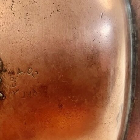 VBP1014 Antique c1902 Brasscrafters Copper Plated Brass Wall Mount Soap Dish - Image 5