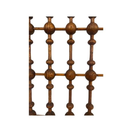 AC1005 Antique Aesthetic Era Victorian c1890 Oak Ball & Stick 65in. Fretwork Spandrel Mint - Image 2