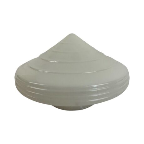 VL1067 Art Deco c1930 Pendant Conical Schoolhouse Shade Polished Nickel Restored - Image 9