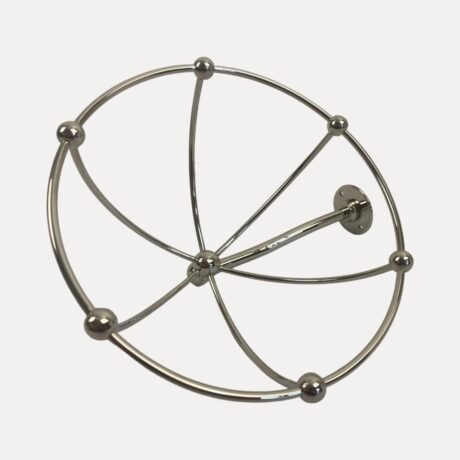 VBP1008 Antique c1910 Nickel Plated Brass 7” Wall Mount Sponge Holder - Image 3