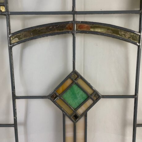 AG1018 Antique Vintage Chicago Bungalow Slag & Flash Glass Leaded Window c1920 - Image 4
