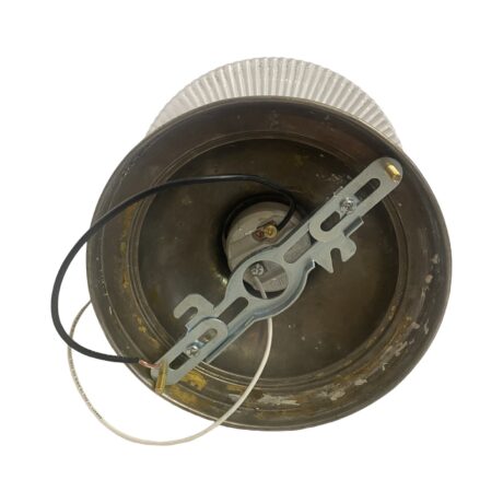VL1122 Antique c1905 Nickel Plated Semi-Flush Mount Holophane Pagoda Restored - Image 2