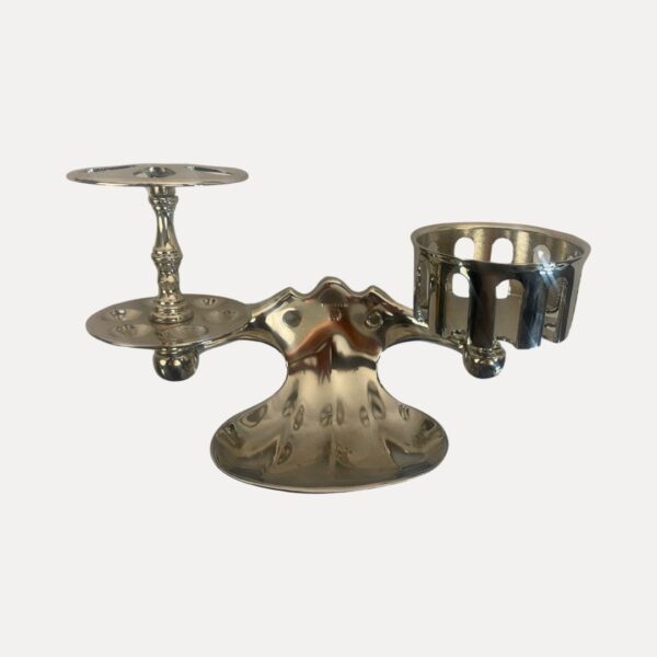 VBP1006 Antique c1900 Toothbrush Cup Tumbler Soap Holder The Triad Nickel Restored