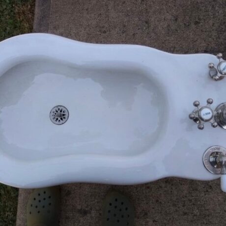 VP1001 Antique c1911 J.L. Mott "Duval" Bidet Greek Revival Original Hardware RARE! - Image 2