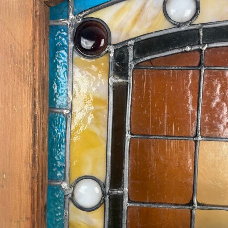 AG1045 Antique c1880 Aesthetic Era Victorian Arched Landing Window Jewels - Image 3