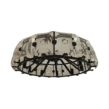 CL1005 Contemporary “Giada” Pendant Light by Kalco Beveled Crystals Black Finish - Image 3