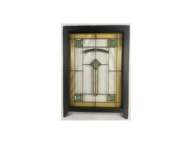 AG1018 Antique Vintage Chicago Bungalow Slag & Flash Glass Leaded Window c1920
