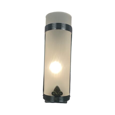 VL1100 Vintage c1940s Mid Century Chrome Sconce Cylinder Shade Restored - Image 3