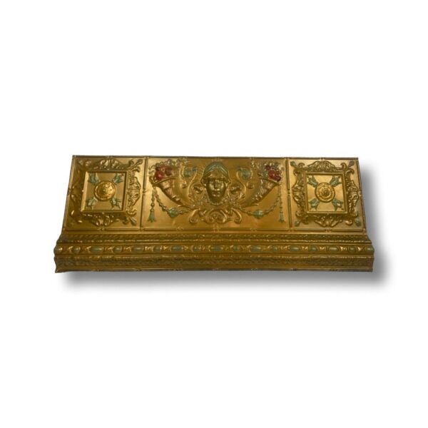AC1004 Antique Victorian c1890 4 ft. Ornate Figural Tin Ceiling Segment Restored