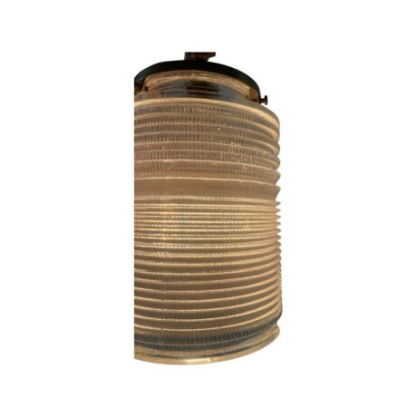 VL1034 Antique c1915 Industrial Holophane Pendant Light Rare Cylinder Shade Restored - Image 6