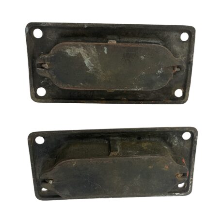 AH1005 Pair Antique Vintage 4” Cast Iron Sash Lifts c1905 Restored - Image 3