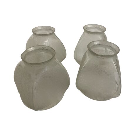 VL1087 Pair Antique Brass c1920 Double Arm Sconces Textured Shades Restored - Image 9
