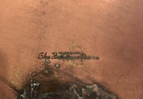 VBP1014 Antique c1902 Brasscrafters Copper Plated Brass Wall Mount Soap Dish - Image 6