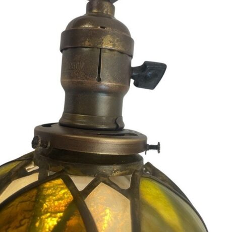 VL1019 Antique c1905 Moran & Hastings Articulating Brass Sconce Handel Shade Restored - Image 4