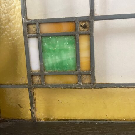 AG1018 Antique Vintage Chicago Bungalow Slag & Flash Glass Leaded Window c1920 - Image 5