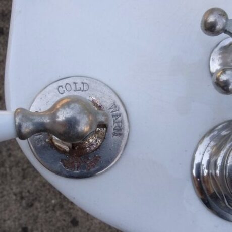 VP1001 Antique c1911 J.L. Mott "Duval" Bidet Greek Revival Original Hardware RARE! - Image 7
