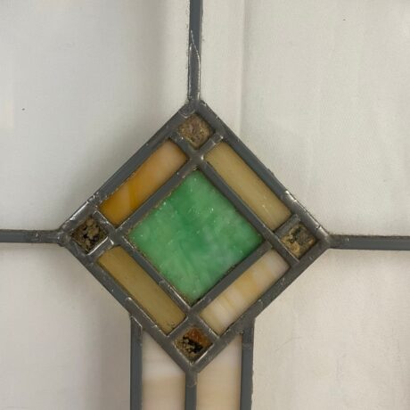 AG1018 Antique Vintage Chicago Bungalow Slag & Flash Glass Leaded Window c1920 - Image 8