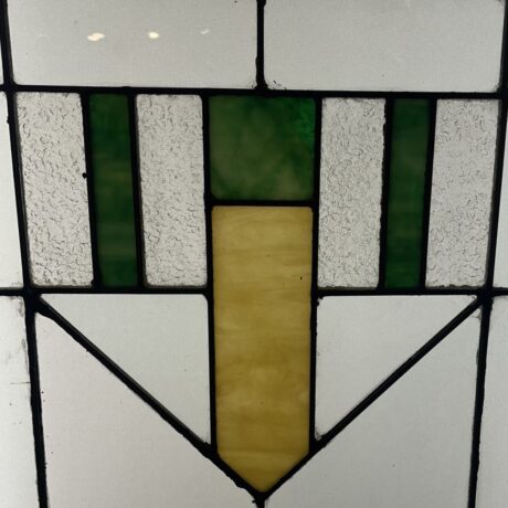 AG1006 Antique Vintage c1915 Craftsman Arts & Crafts Arrow Pattern Sidelight Restored - Image 3