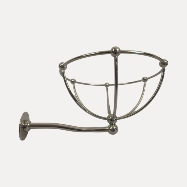 VBP1008 Antique c1910 Nickel Plated Brass 7” Wall Mount Sponge Holder