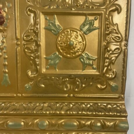 AC1004 Antique Victorian c1890 4 ft. Ornate Figural Tin Ceiling Segment Restored - Image 4