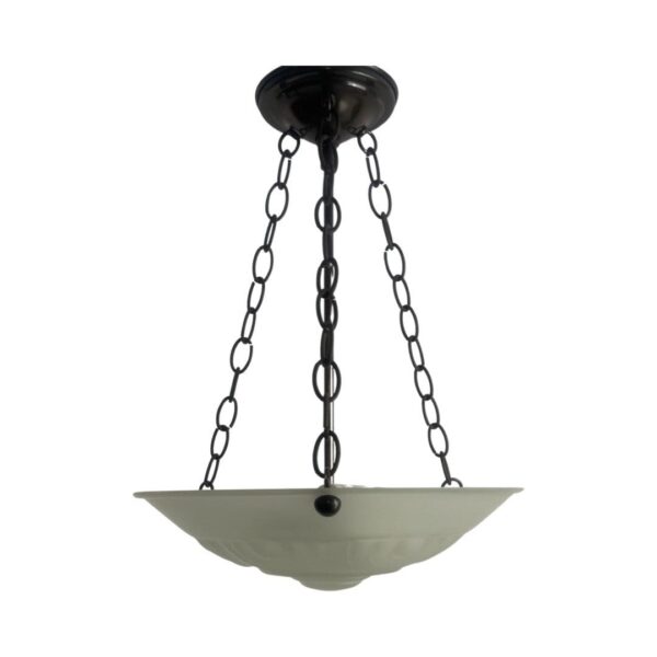 CL1009 Contempory Vianne Cast Glass Bowl Pendant Oil Rubbed Bronze c2006