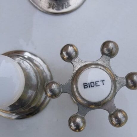 VP1001 Antique c1911 J.L. Mott "Duval" Bidet Greek Revival Original Hardware RARE! - Image 8