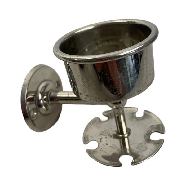 VBP1033 Antique Universal c1910 Nickel Plated Brass Tumbler Toothbrush Holder
