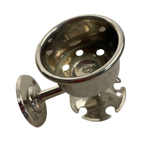 VBP1033 Antique Universal c1910 Nickel Plated Brass Tumbler Toothbrush Holder - Image 2