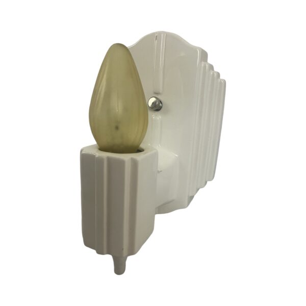 VL1139 Antique Art Deco c1920 Streamline Porcelain Sconce Restored RARE