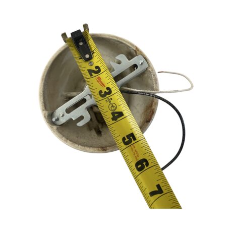 VL1138 Antique c1923 Porcelain Fitter Milk Glass Shade Semi Flush Mount Light - Image 4