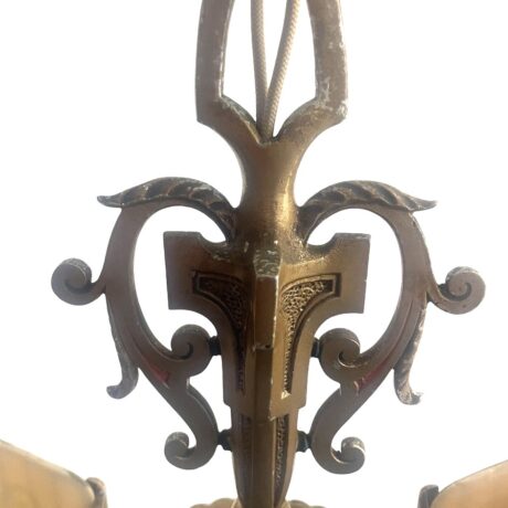 VL1140 Antique Beardslee Williamson Chandelier Original Shades RARE Restored - Image 6
