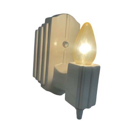 VL1139 Antique Art Deco c1920 Streamline Porcelain Sconce Restored RARE - Image 2