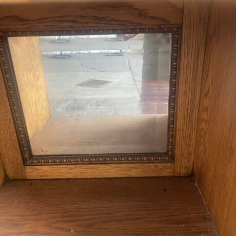 AC1007 Antique c1910 Chicago Oak Built-In Breakfront Buffet Mirrors Original - Image 8