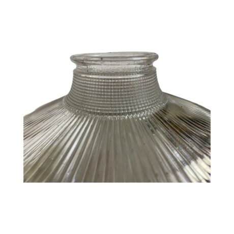 VL1152 Antique Craftsman c1905 Nickel Plated Pendant Holophane Pagoda Shade - Image 6
