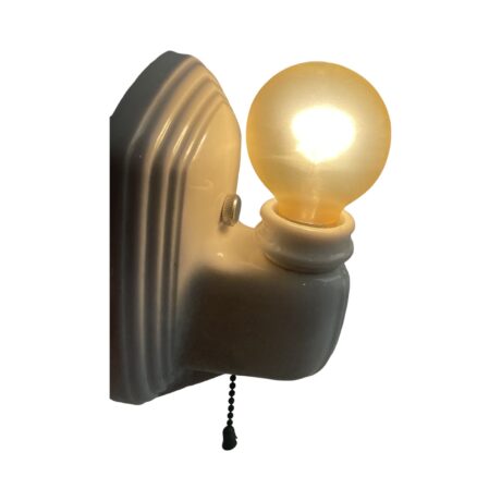 VL1154 Vintage c1930 Paulding Porcelain Sconce Bare Bulb Sconce Restored - Image 2