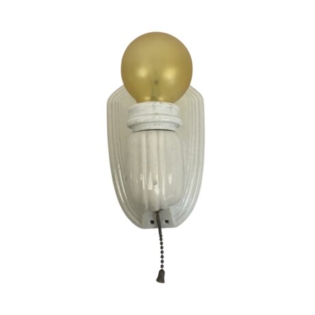 VL1154 Vintage c1930 Paulding Porcelain Sconce Bare Bulb Sconce Restored - Image 3