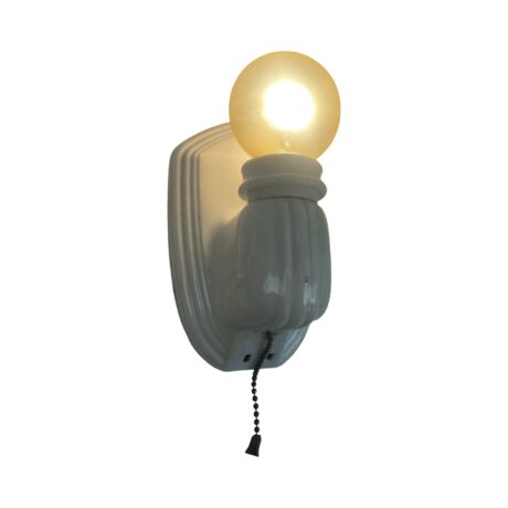 VL1154 Vintage c1930 Paulding Porcelain Sconce Bare Bulb Sconce Restored - Image 4