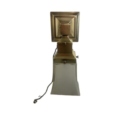 VL1175 Antique c1915 Craftsman Arts & Crafts Brass Beardslee Sconce Restored - Image 5
