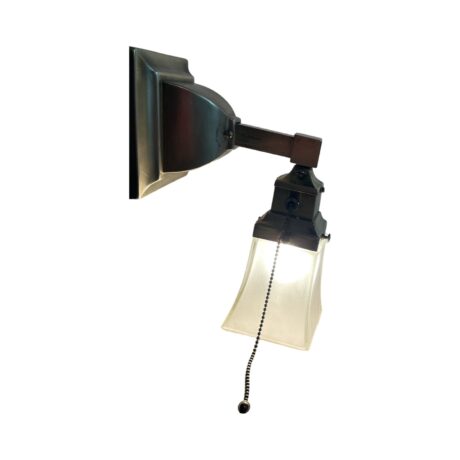 VL1175 Antique c1915 Craftsman Arts & Crafts Brass Beardslee Sconce Restored - Image 2