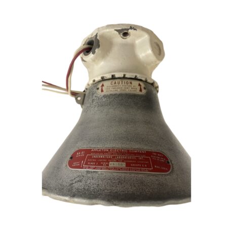 VL1195 Vtg Explosion Proof Mid Century Industrial Globe Light Caged Steam Punk - Image 2